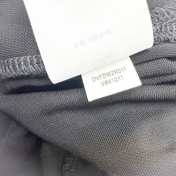 Diane Von Furstenberg Black Wrap Skirt Sleeveless Classic Midi Dress Size Medium - Picture 5 of 6